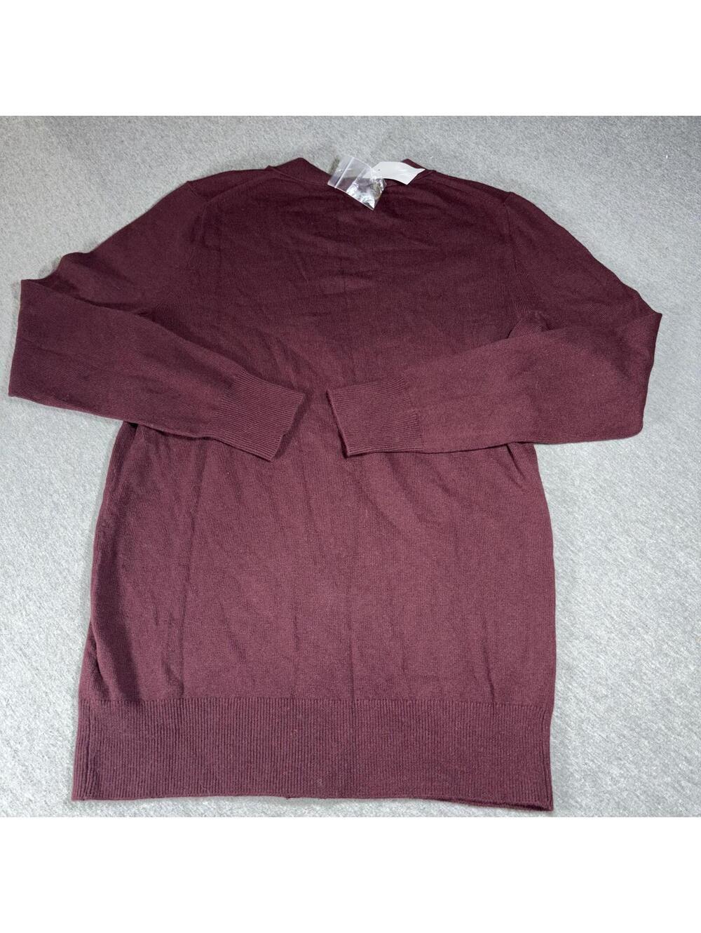 J Crew Mercantile NEW Wool Tri-Blend Button-Up Sweater Burgundy Woman’s XS - Picture 3 of 8